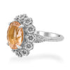 Rose Halo Morganite Ring